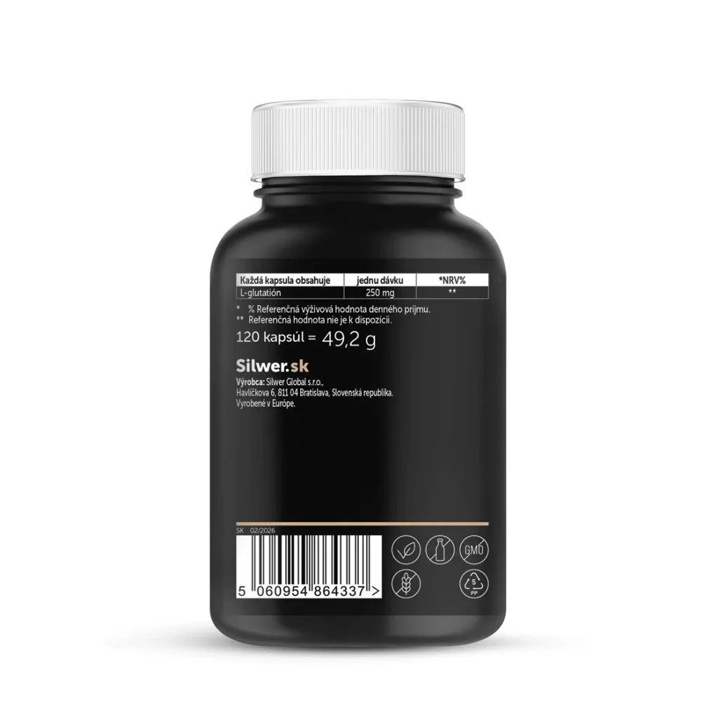Silwer L-Glutatión 120 kapsúl. Antioxidant, bunky, rovnováha.