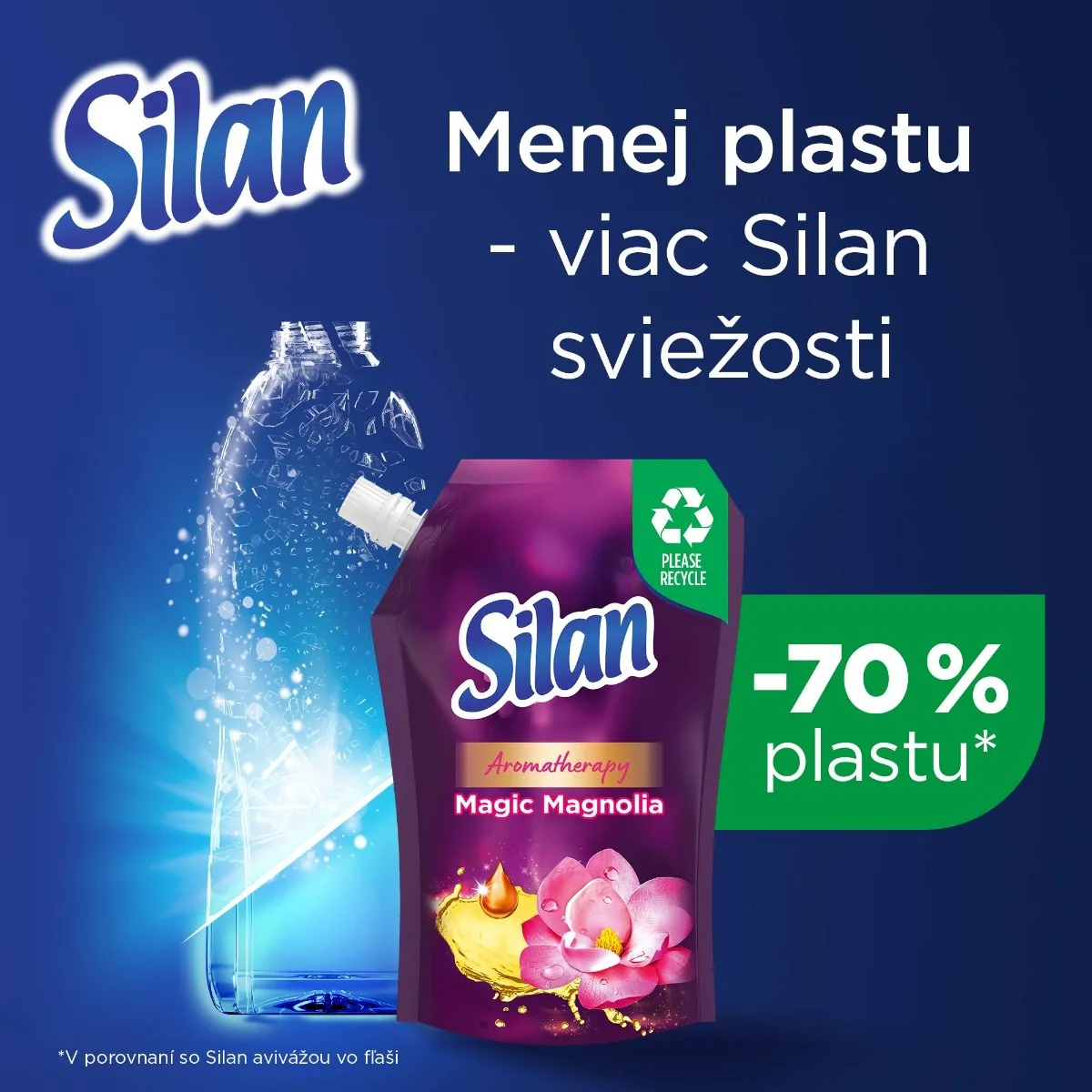 Silan koncetrovaná aviváž Magic Magnolia 131 praní 1×1441 ml, aviváž
