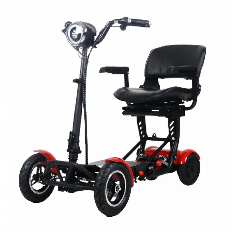 ANTAR Invalidný elektrický skúter AT52317, 4-kolesový, skladací, červený