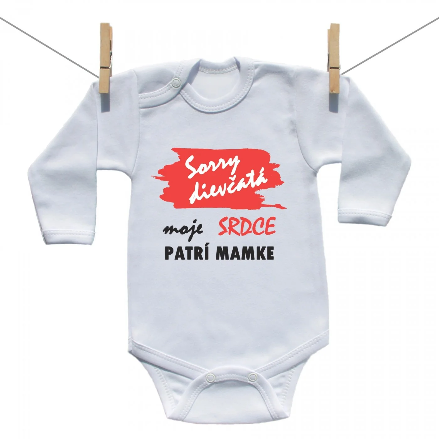 Boodyy Body s dlhým rukávom Sorry dievčatá moje srdce patrí mamke Veľkosť: 50