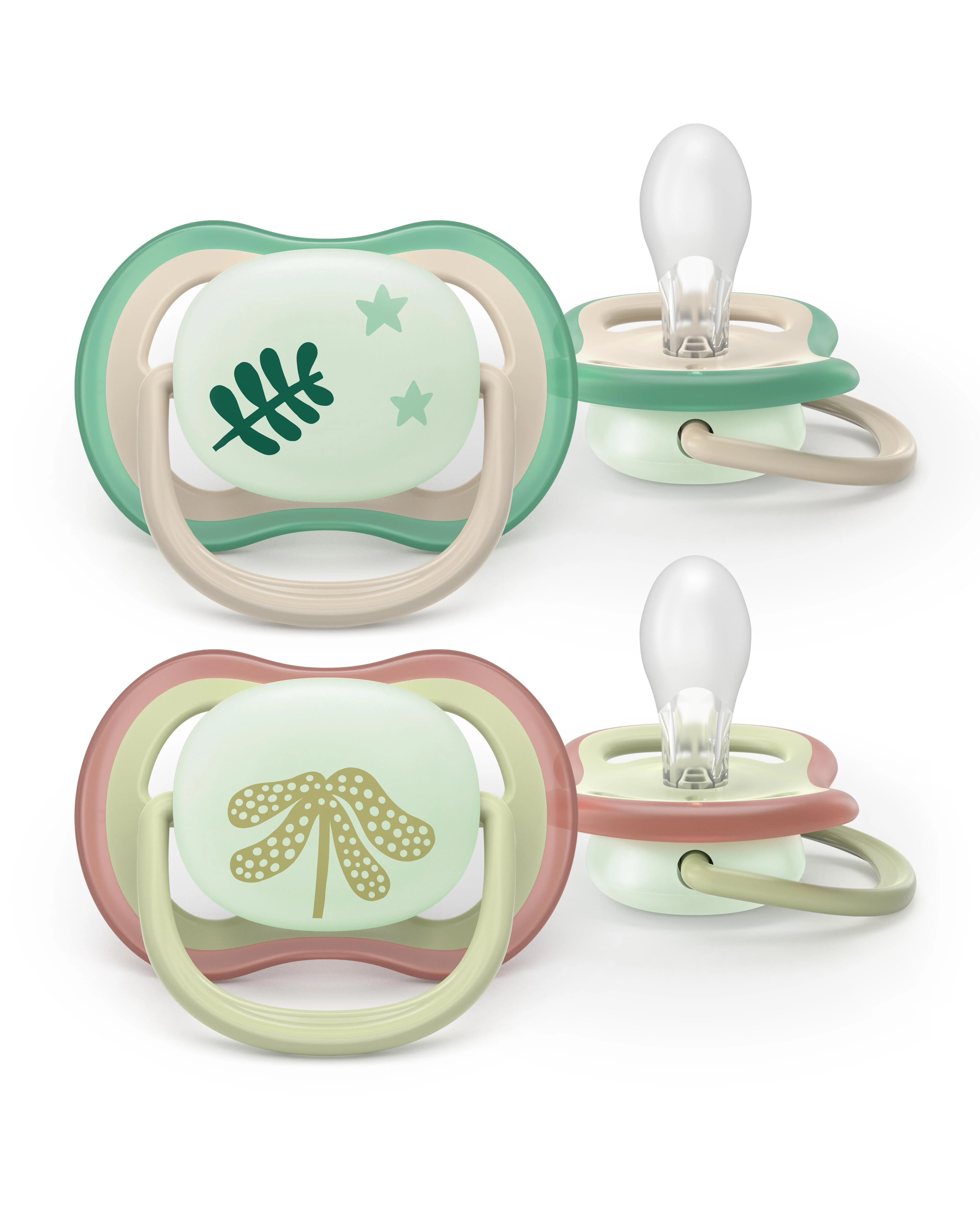 Philips AVENT - Cumlík Ultra air s obrázkom SCF376/31, nočný 6-18 m, neutral 2 ks