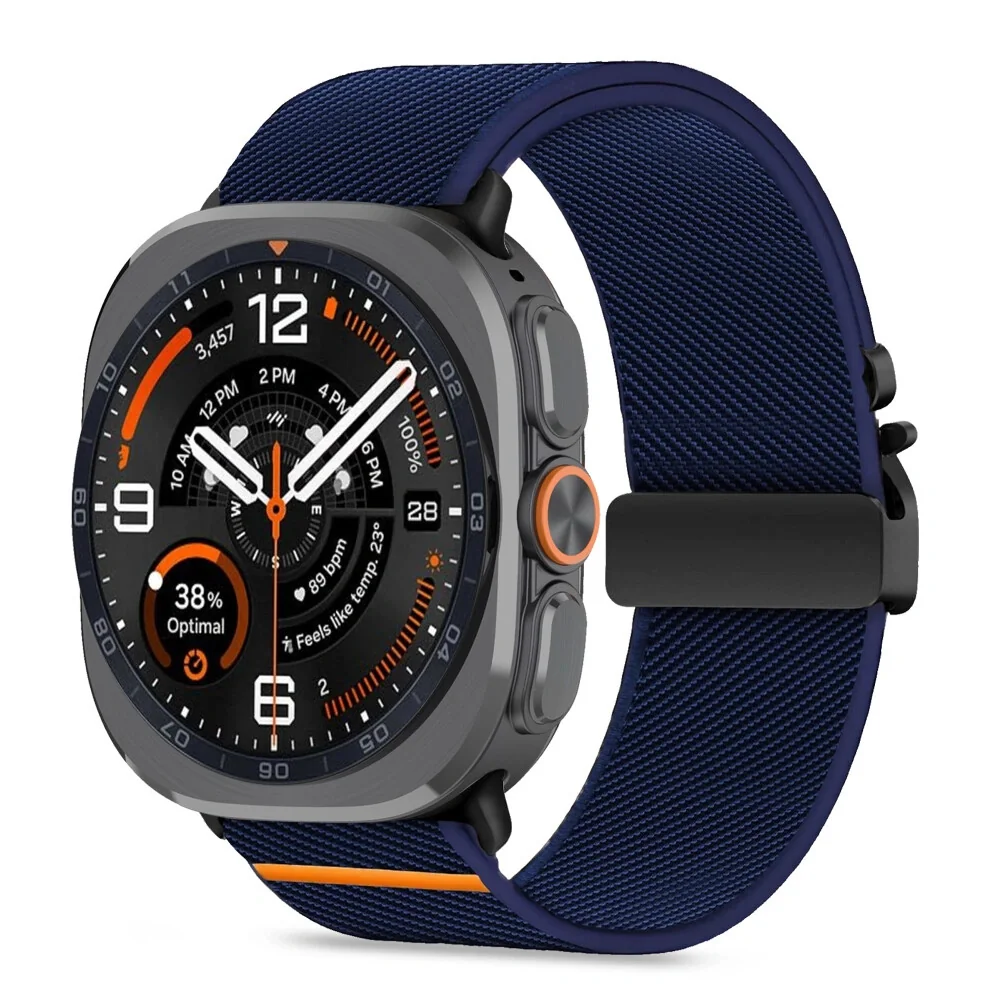 Tech-Protect Nylon Clasp remienok na Samsung Galaxy Watch Ultra 1 / 2 2024-2026 (47mm), navy blue