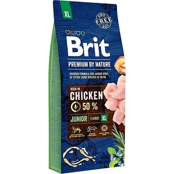 Brit Premium By Nature Junior Xl  1×15 kg, granule pre psy