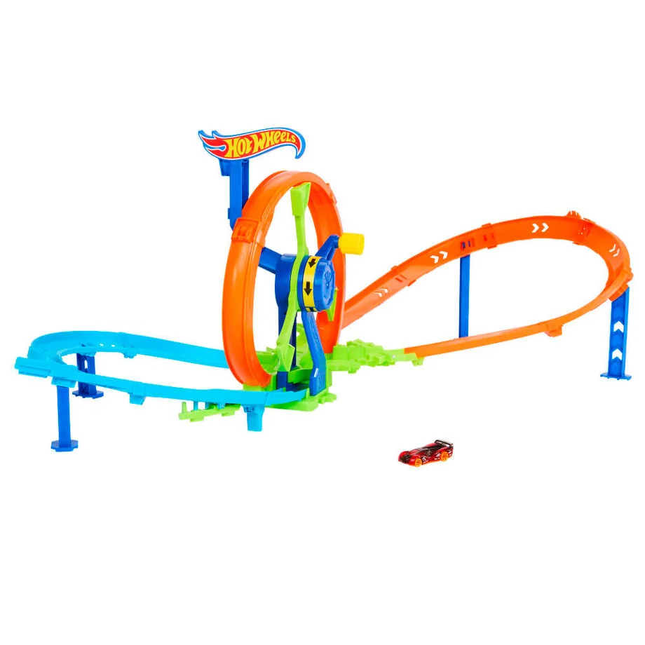 Mattel Hot Wheels Stunt Tracks Turbo pretekárska sada dráha + vozidlo