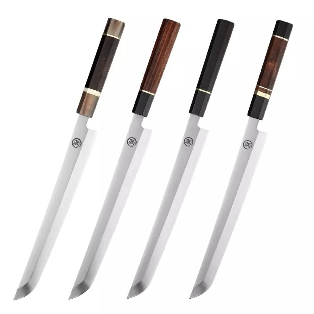 Kuchynský nôž na sushi s čepeľou 26,5 cm Čierna/Hnedá/Biela