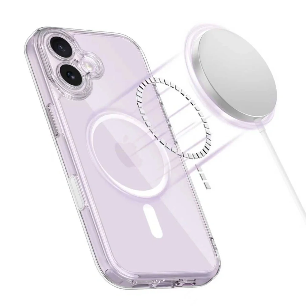 Tech-Protect MagPeak MagSafe CC kryt na iPhone 17, priesvitný