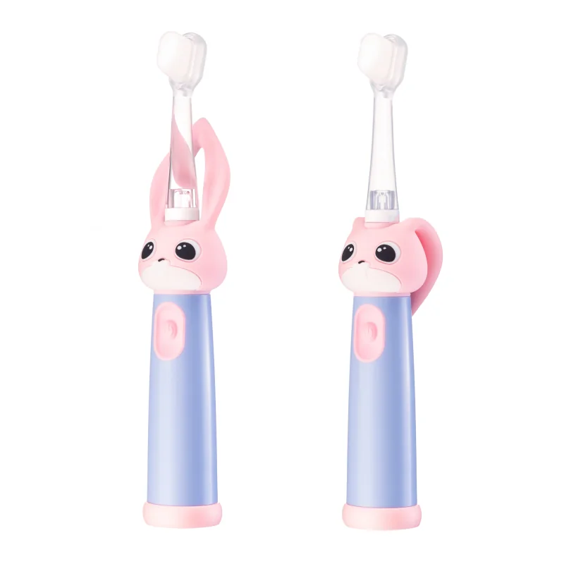 VITAMMY Bunny sonická zubná kefka pre deti s LED, 0–3 roky, ružová
