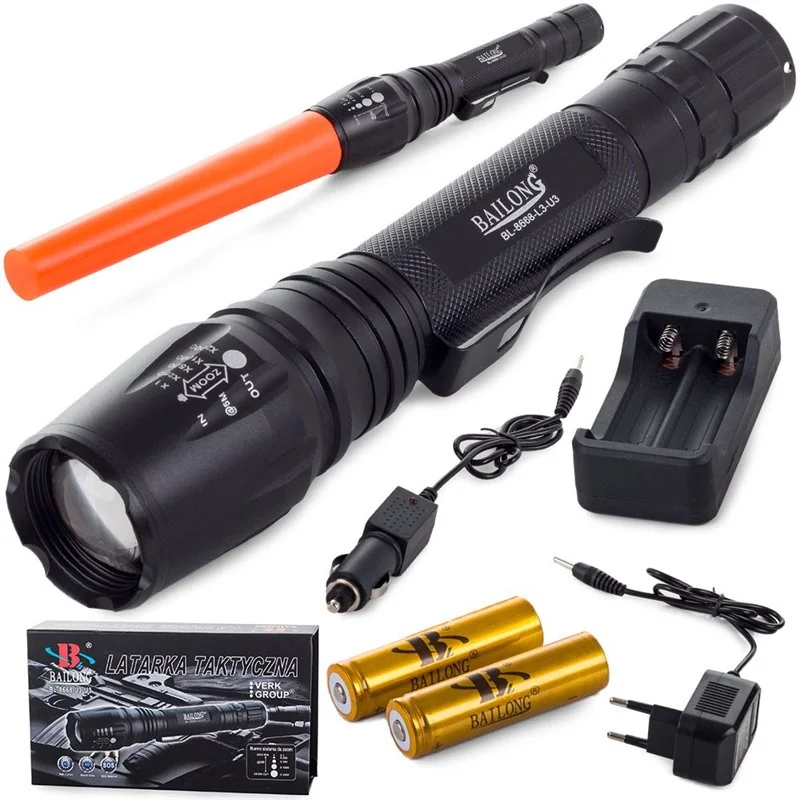 Svietidlo LED ACCU 8W 600lm BAILONG BL-8668+kužeľ
