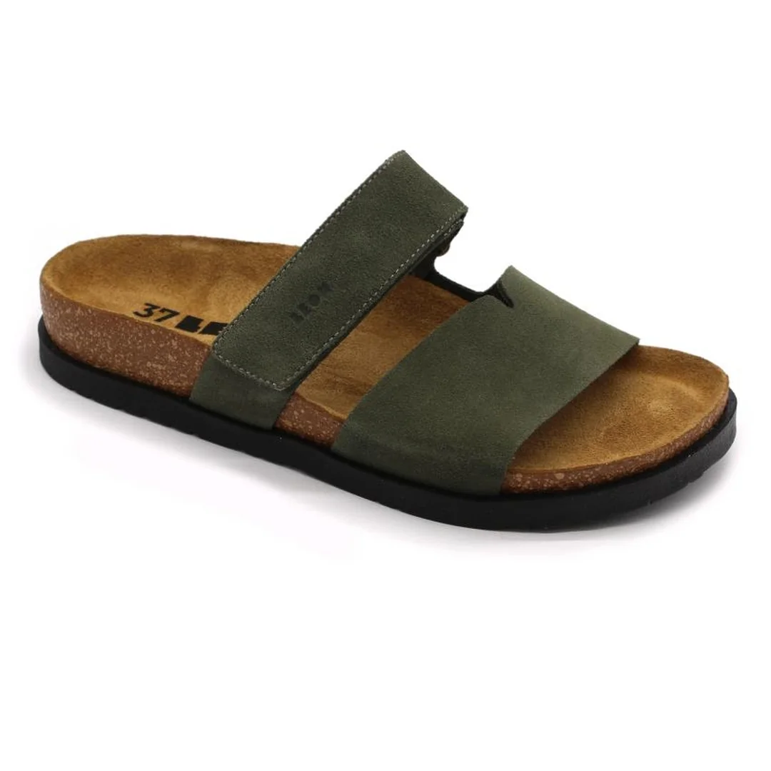 7020 Dámska zdravotná kožená obuv s prackou 40 - 25,5cm, zelená, 3,5 cm