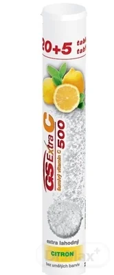 GS Extra C 500 šumivý citrón 1×25 tbl, výživový doplnok