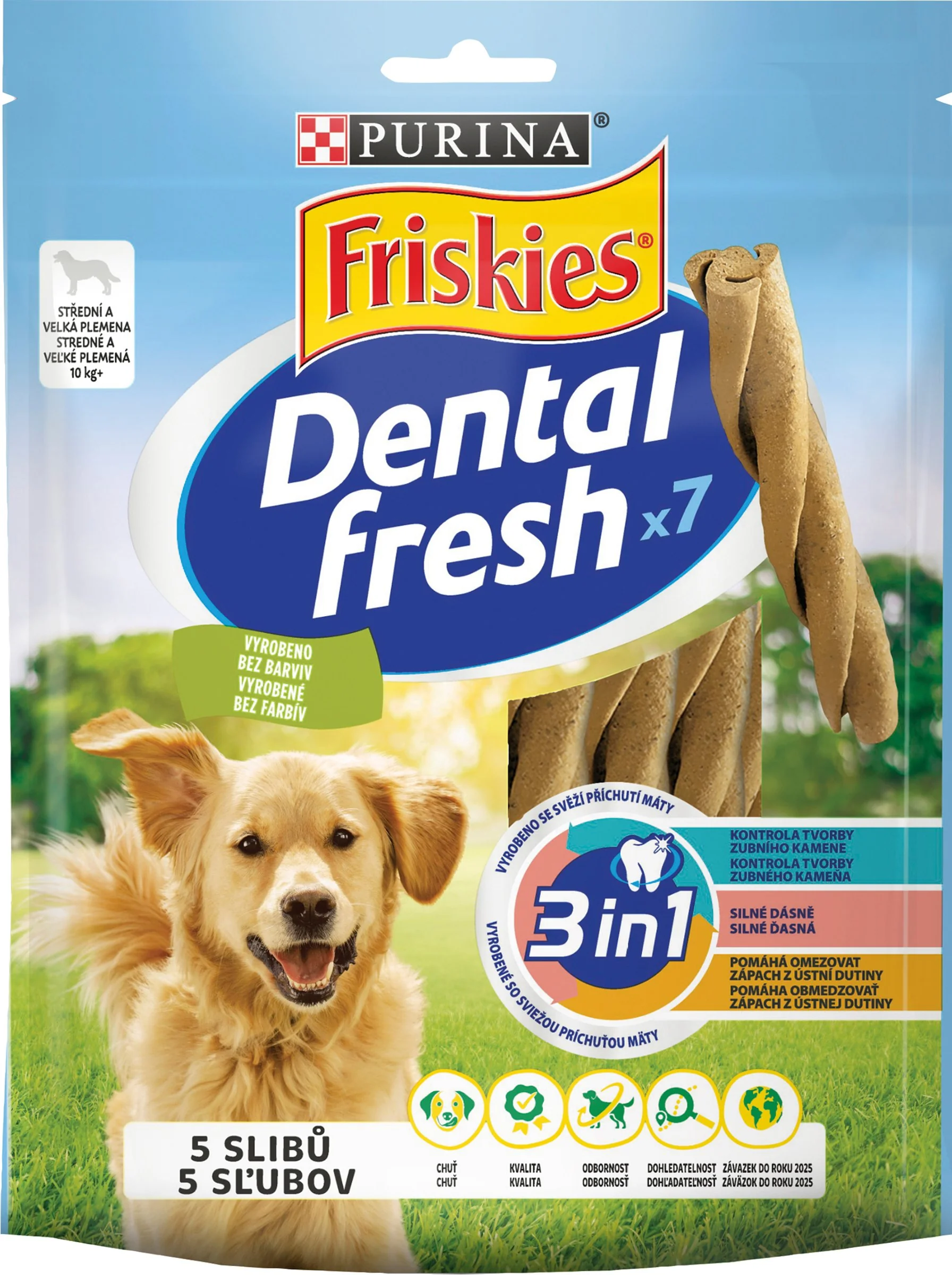 FRISKIES DENTAL FRESH 1x180g 1×180 g, doplnkové krmivo pre dospelých psov stredných a veľkých plemien