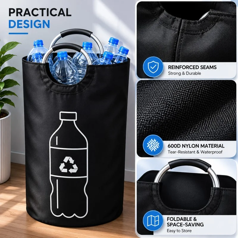 Livefy taška na plastové fľaše Bottle Bag 82l, čierna