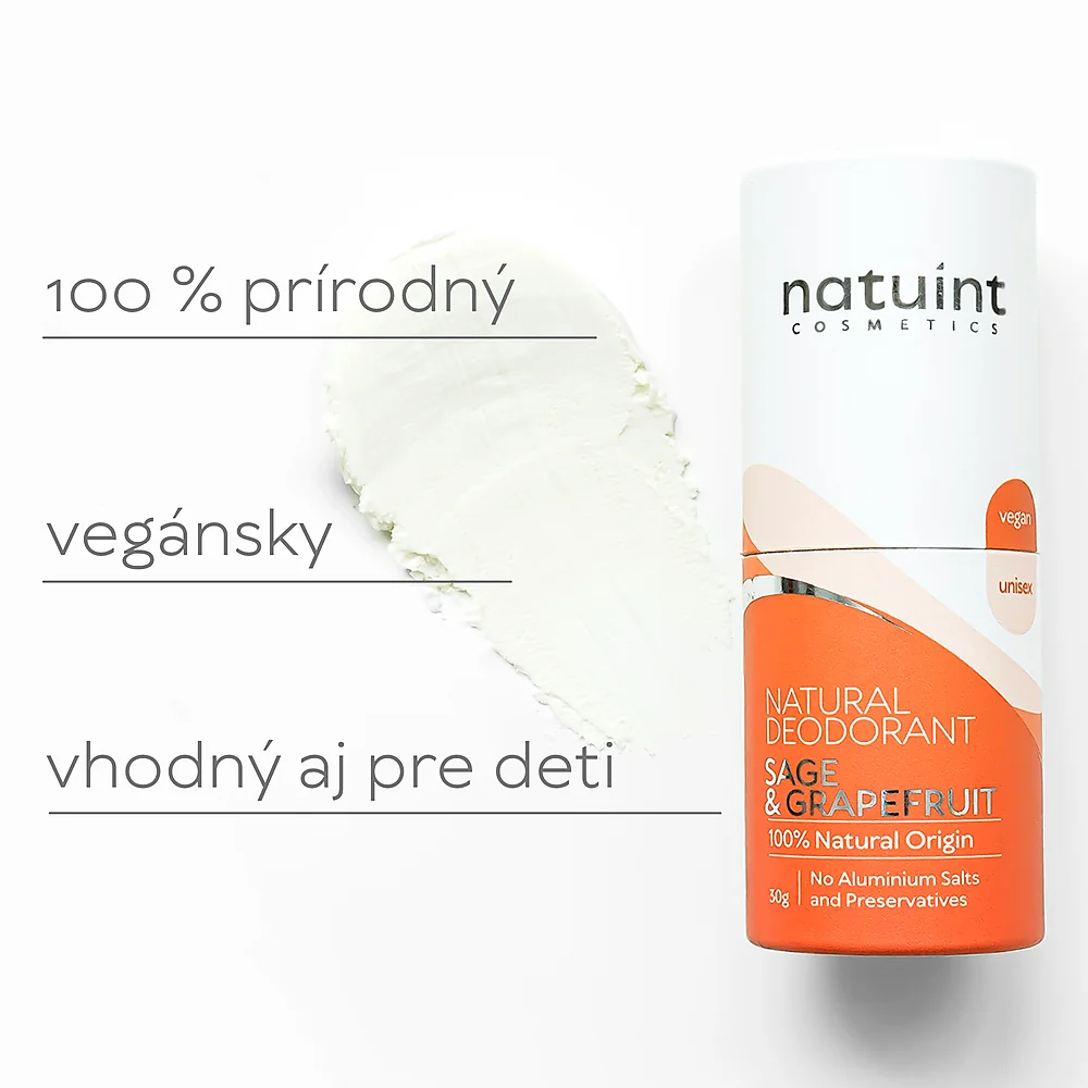 Krémový dezodorant   šalvia - grapefruit Natural Deodorant - Sage & Grapefruit UNISEX