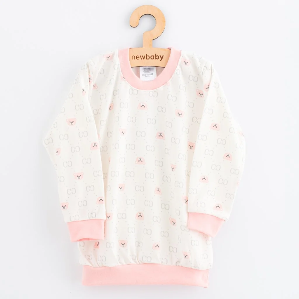 Detské bavlnené pyžamko New Baby pink bear 128/134, 20C56711