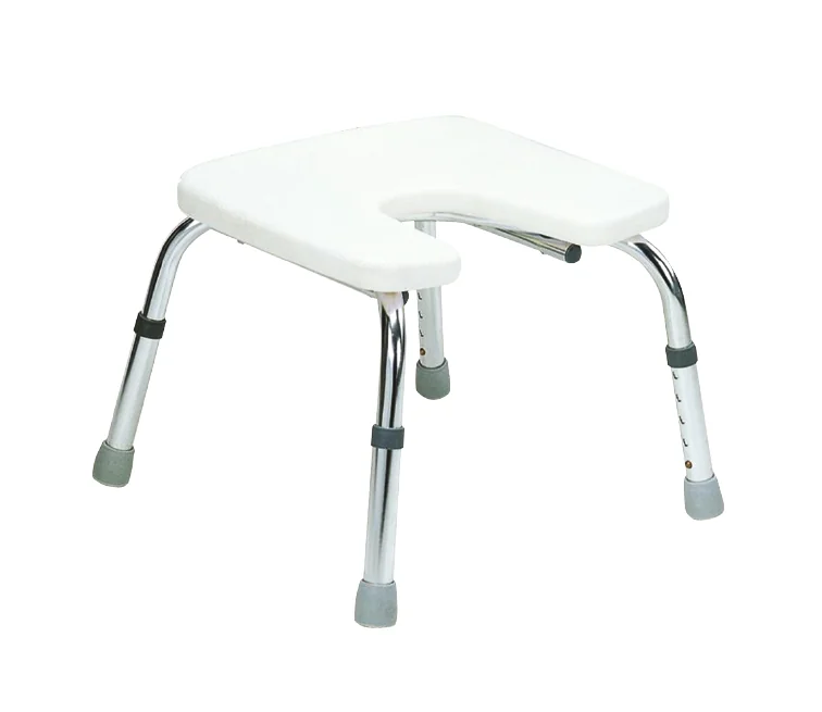 Výškovo nastaviteľná stolička do sprchy v tvare U, 35-45 cm
