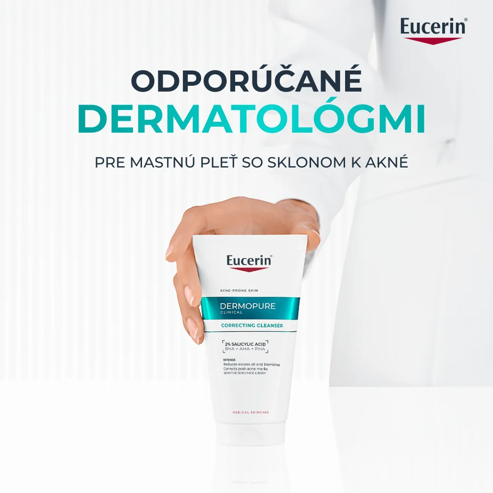 Eucerin DERMOPURE CLINICAL Exfoliačný čistiaci gél na tvár na tvár & telo 150 ml