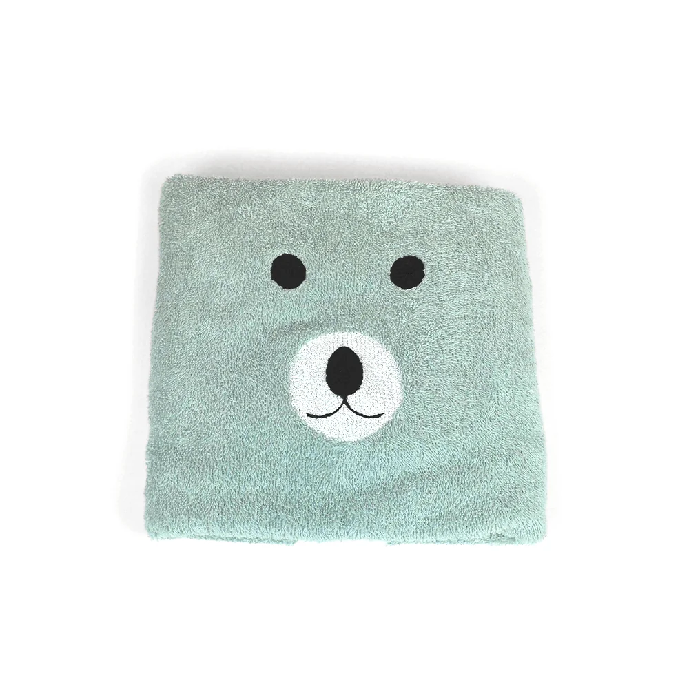 Detské kúpacie pončo mentolový macko