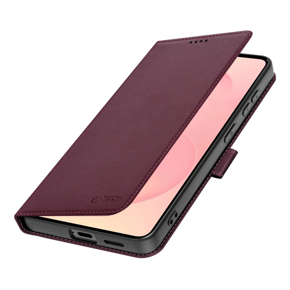 Tech-Protect Wallet knižkové puzdro na Samsung Galaxy S26, mulberry