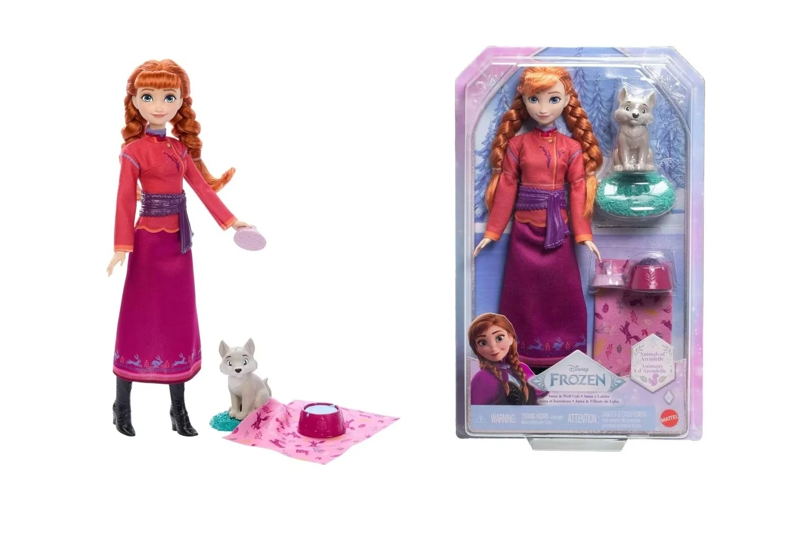 Mattel Frozen Anna s vlkom