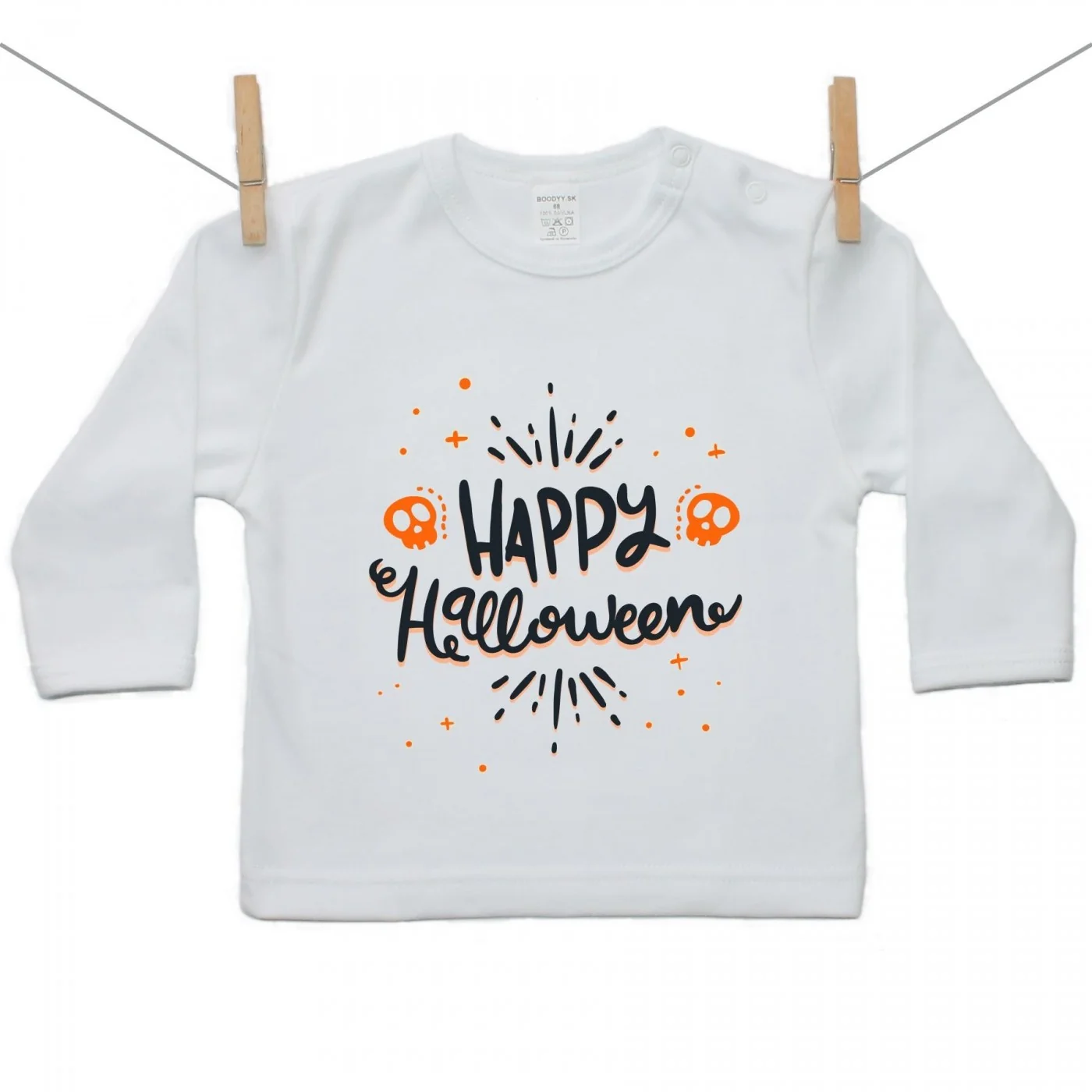 Boodyy Tričko s dlhým rukávom Happy Halloween Veľkosť: 98