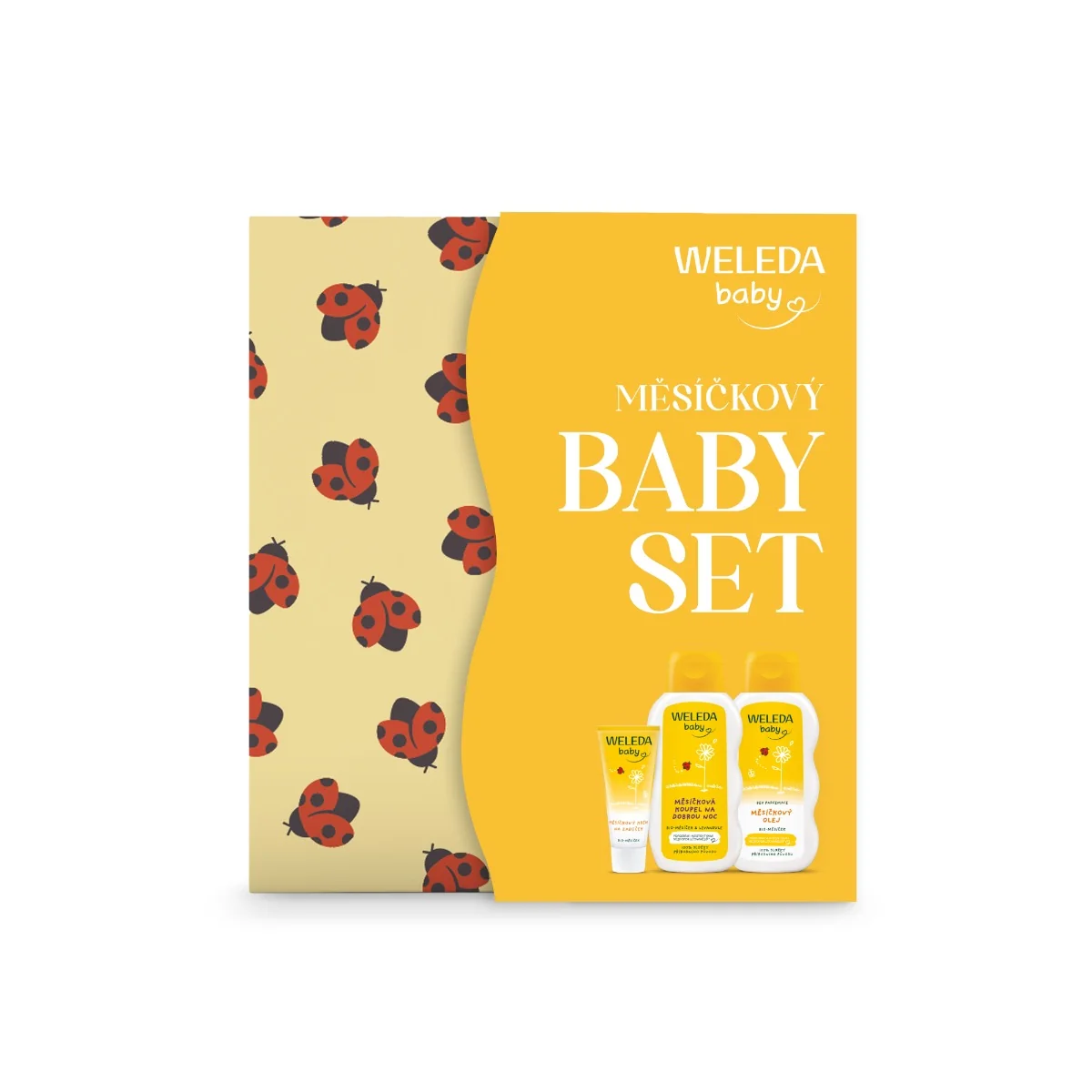 WELEDA Nechtíkový dojčenský SET 1×1 set, kúpeľ 200 ml + olej 200 ml + krém 75 ml