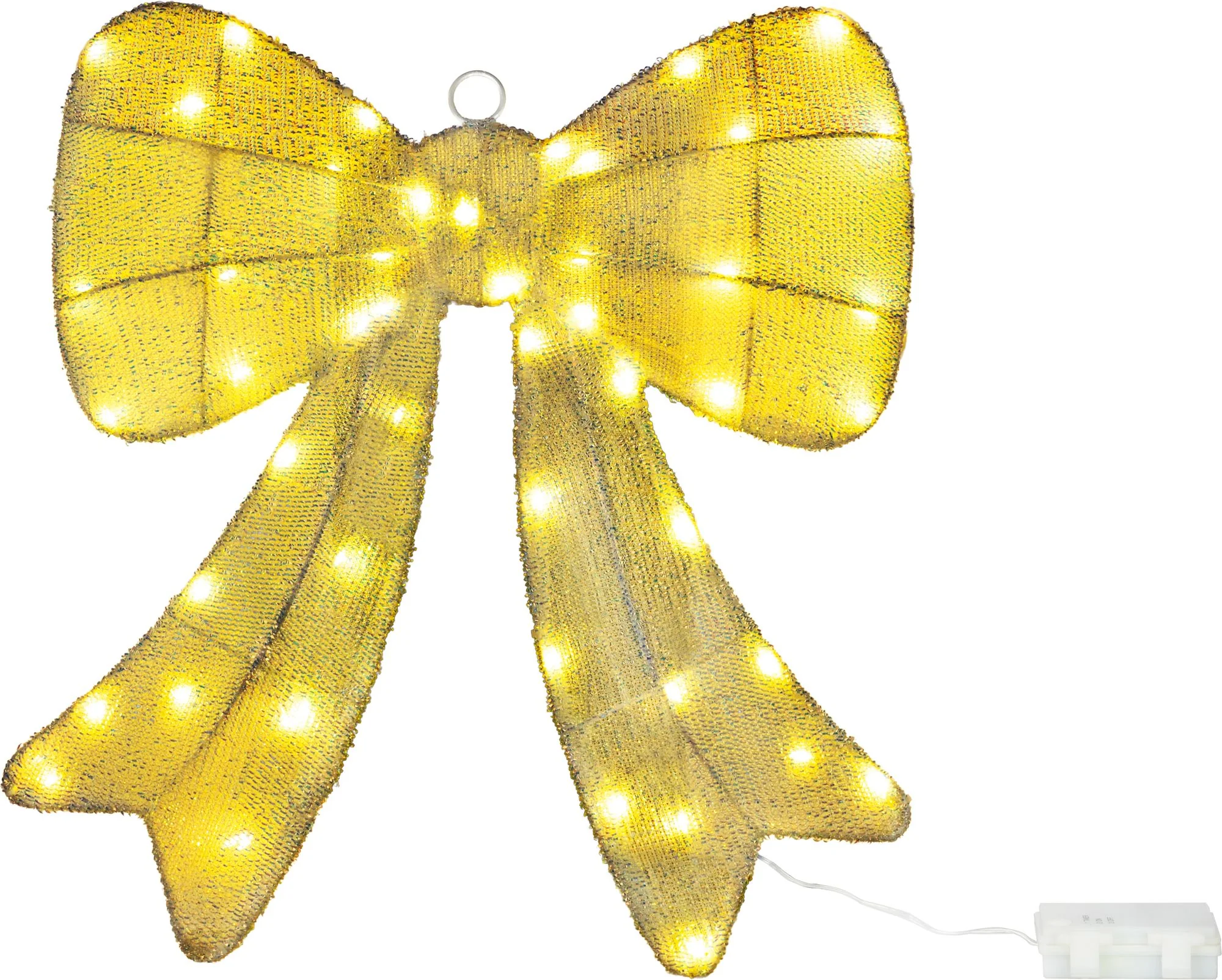 MagicHome vianočná LED mašľa, 1 ks 50 LED teplá biela, IP44, 45x4x45 cm