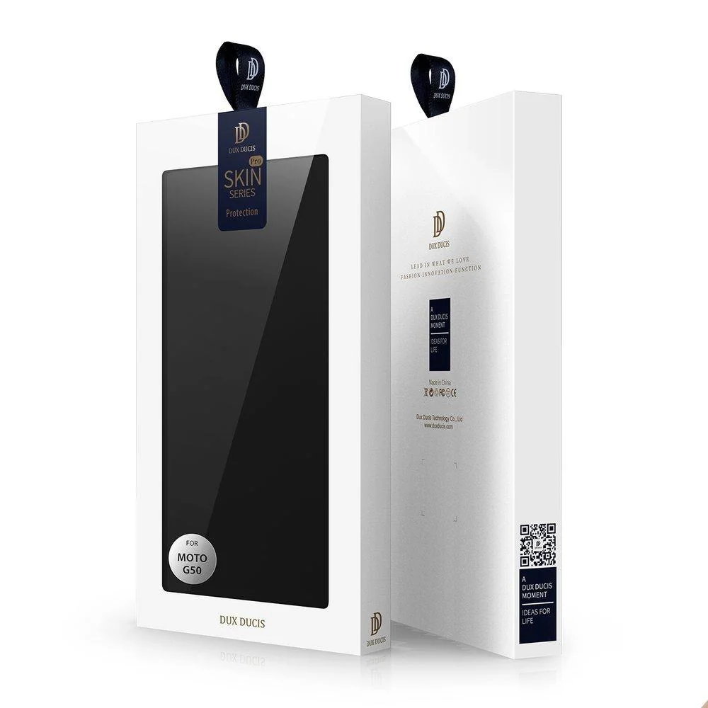 Knižkové puzdro Skin Pro pre Motorola Moto G50 - Čierna Elegantná ochrana s fun