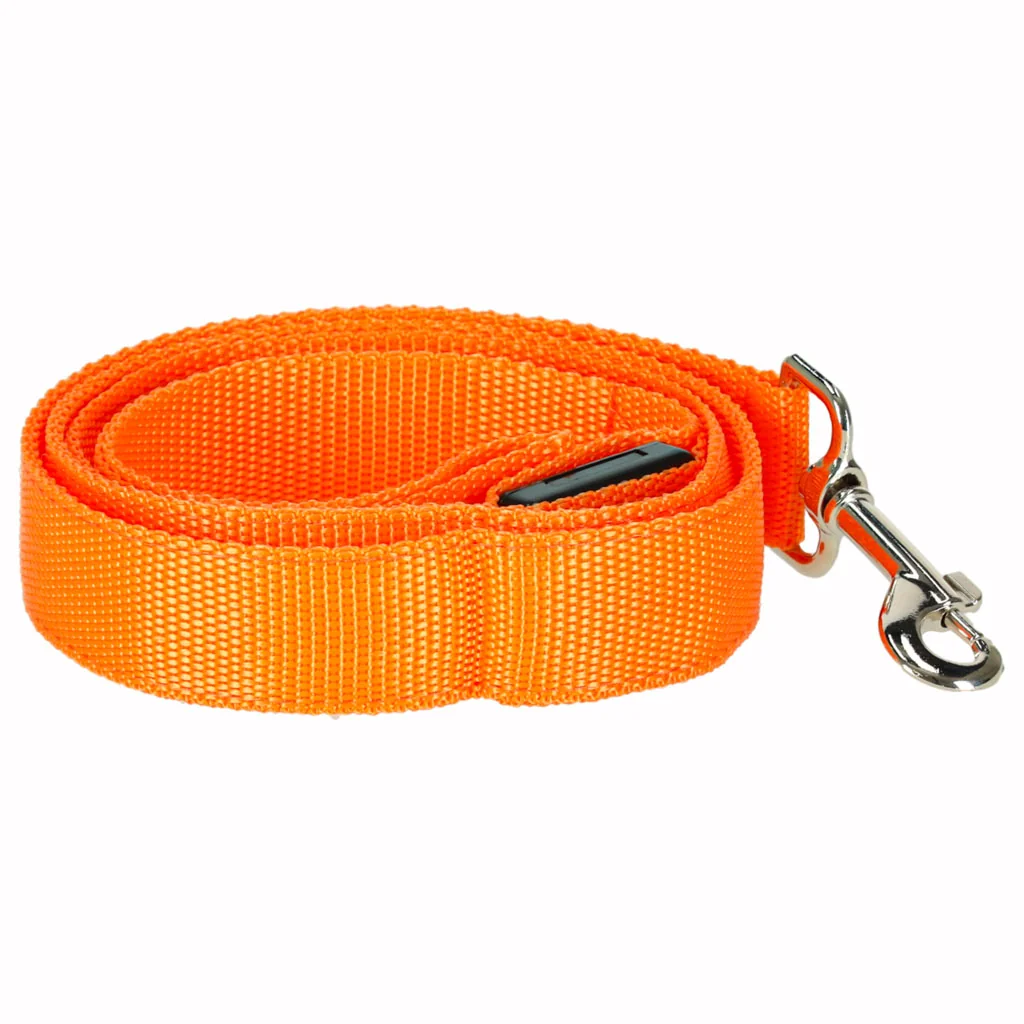 LED svietiace vodítko pre psa/mačku 1,2 m – 3 režimy, oranžové