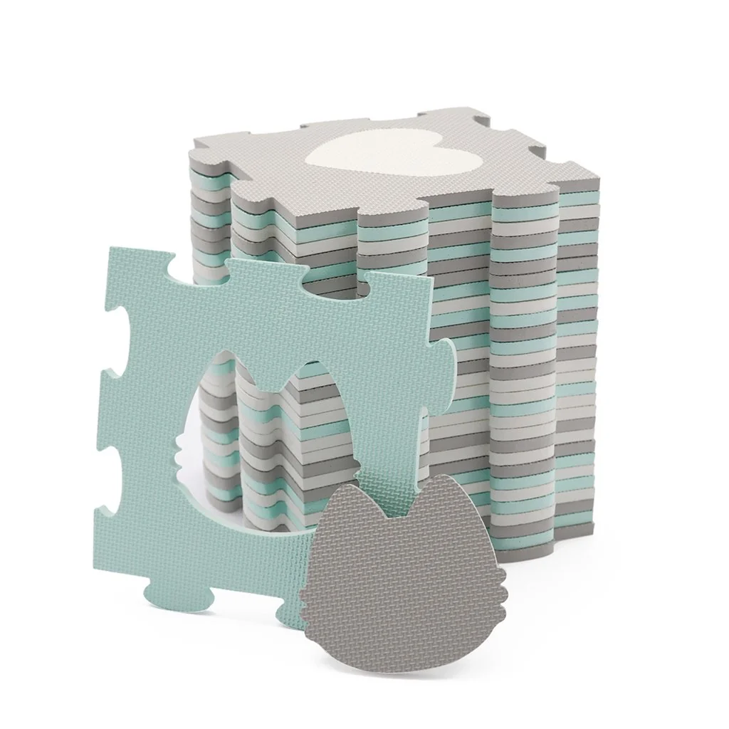 Podložka penová puzzle Luno Shapes 185 x 165 cm Mint, 30ks, Premium
