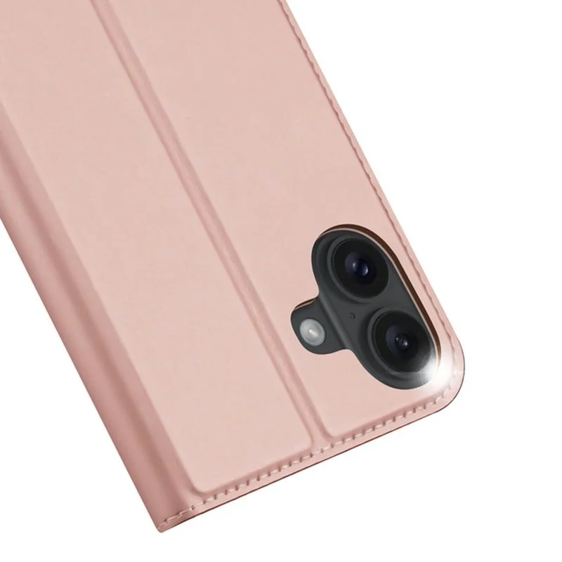 Dux Ducis Skin Pro knižkové puzdro na iPhone 16, ružové