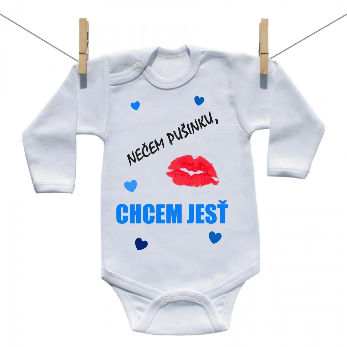 Boodyy Body s dlhým rukávom Nečem pušinku, chcem jesť Veľkosť: 56