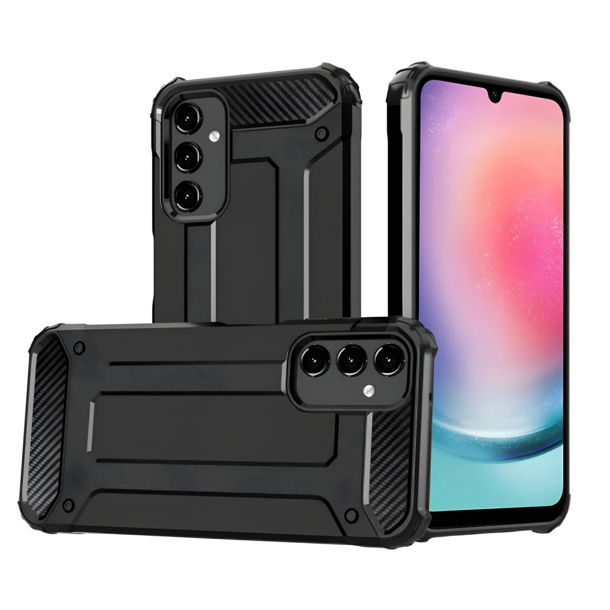 Puzdro Hybrid Armor pre Samsung Galaxy A24 4G - Čierna