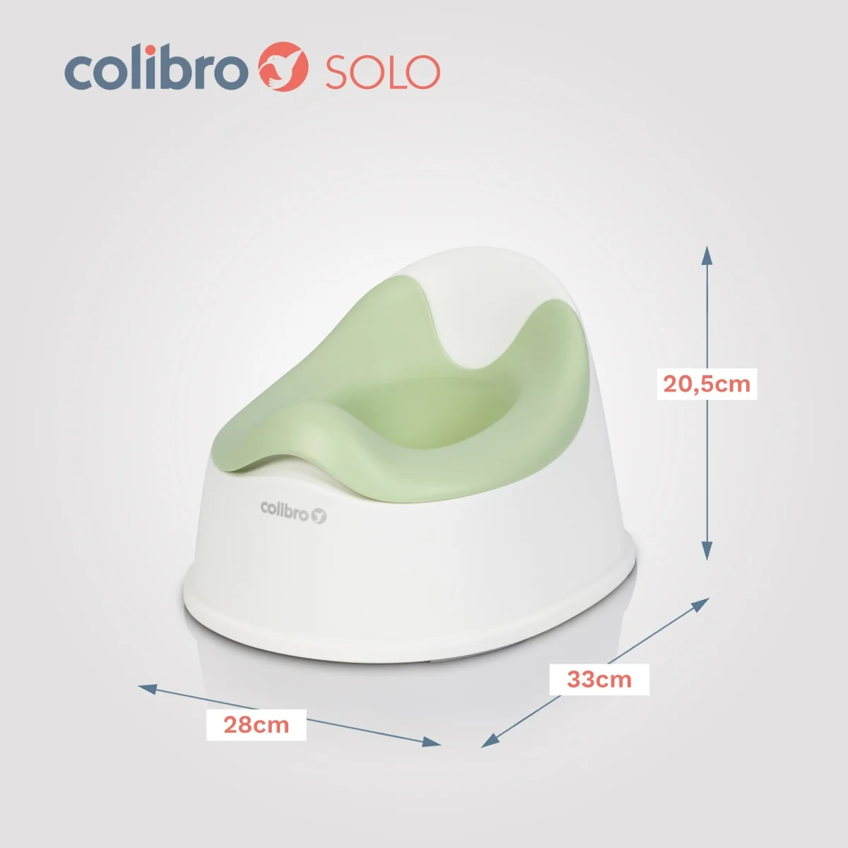 Detský nočník, ergonomický Solo cool – zelený, biely