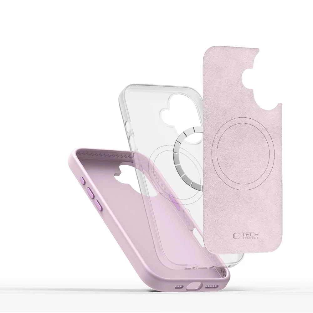 Tech-Protect Silicone Pure MagSafe kryt na iPhone 16, ružový
