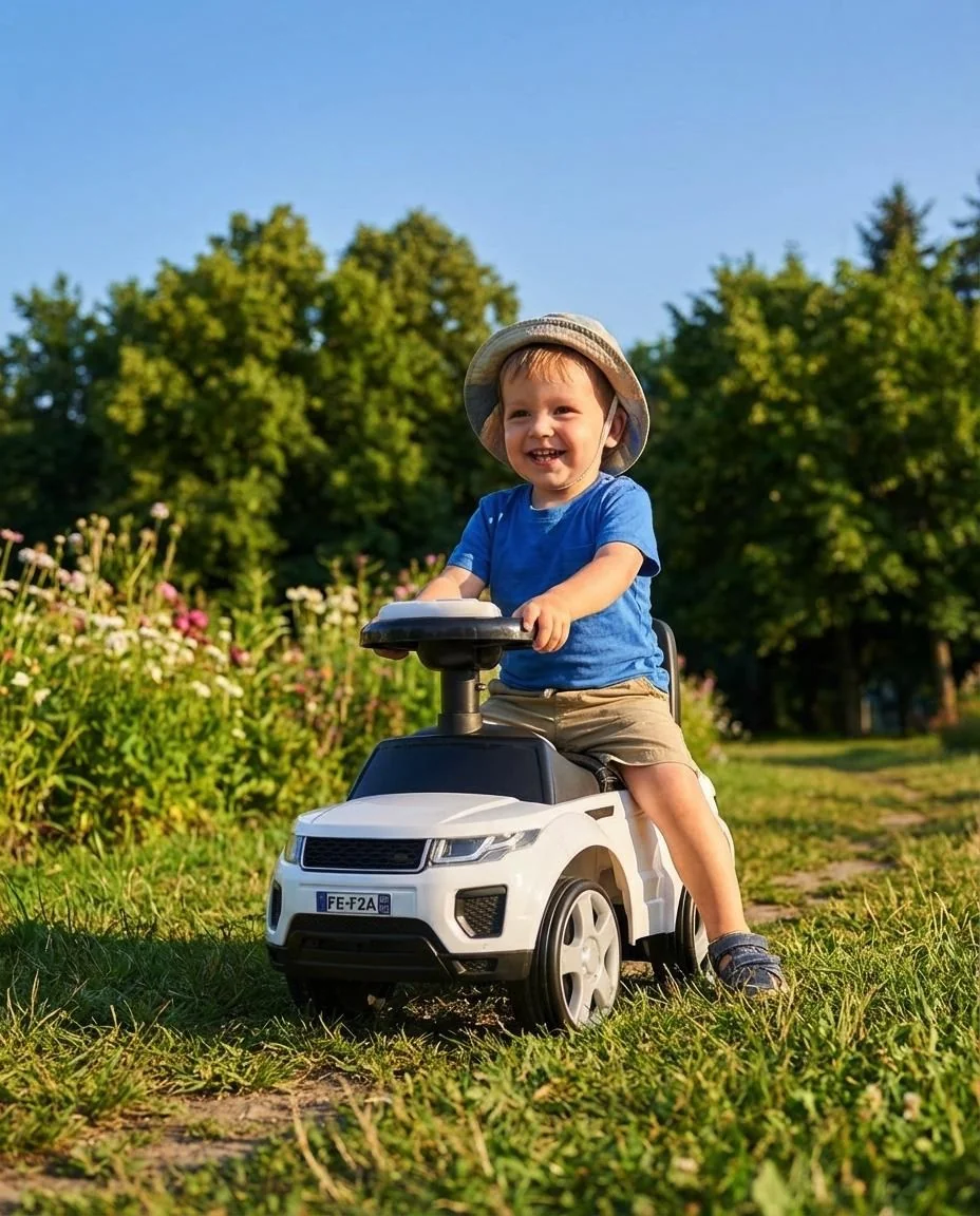 Detské odrážadlo SUV Baby Mix Prime biele v koži