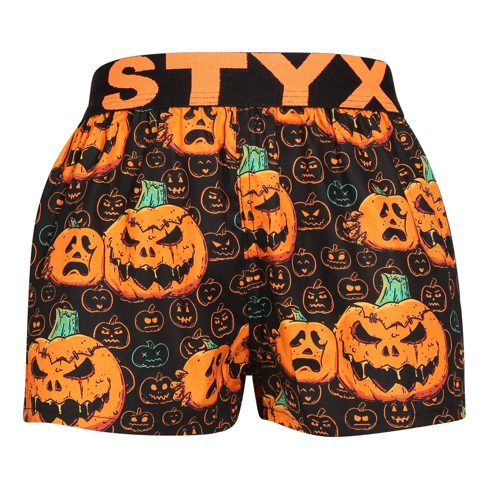Detské trenky art športová guma Halloween tekvica (BJ1755) 12-14 rokov