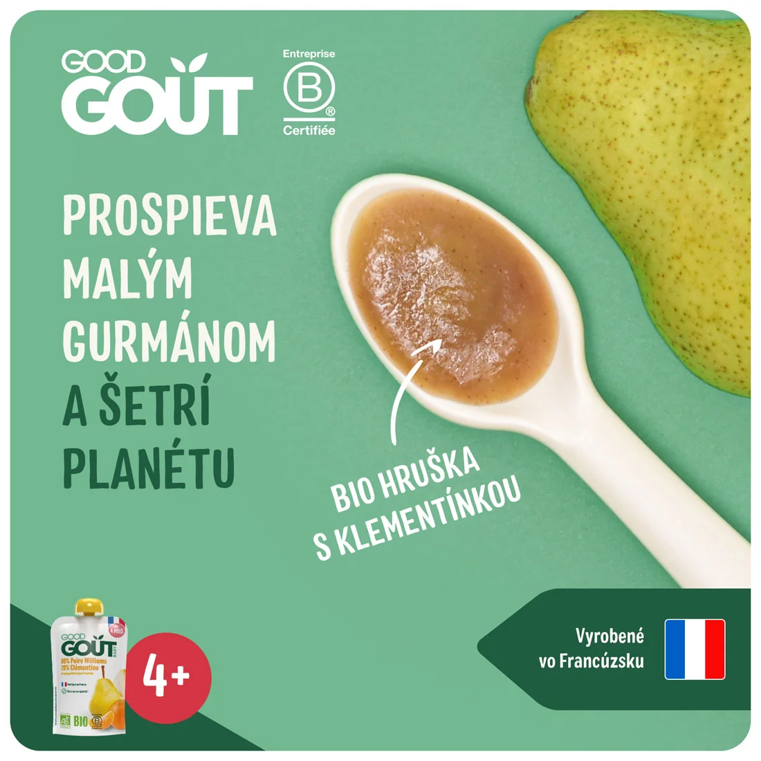 Good Gout BIO Hruška s klementínkou 120 g