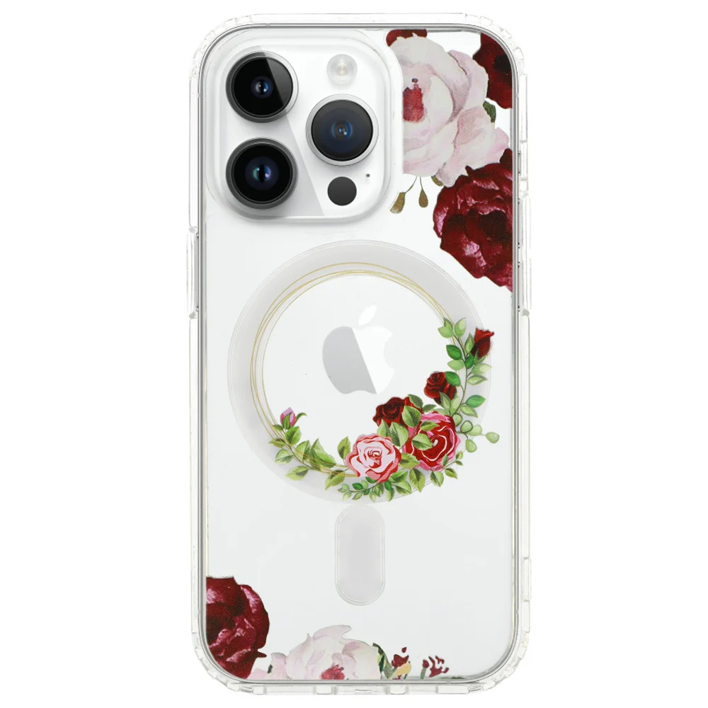 MG Flower MagSafe kryt na iPhone 13 Pro, red flower