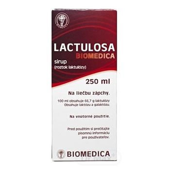 Biomedica Lactulosa Sirup 50% 1×250 ml, preháňadlo