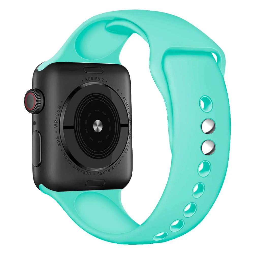 BStrap Soft Silicone remienok na Apple Watch 42/44/45mm Mint Green