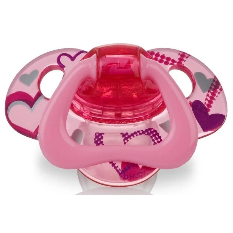 NUBY Silikónový ortodontický masážny cumlík 0-6 m svietiaci