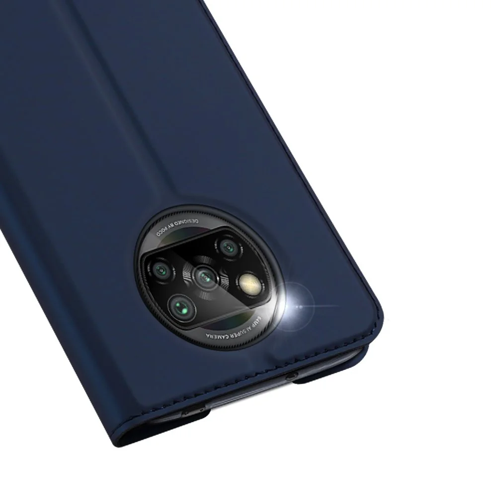 DUX DUCIS Skin Pro knižkové kožené puzdro na Xiaomi Poco M3 / Redmi 9T modré