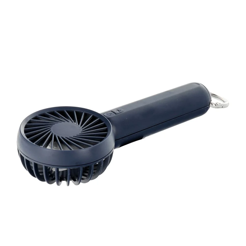 Ručný ventilátor s LED svetlom, tmavomodrý
