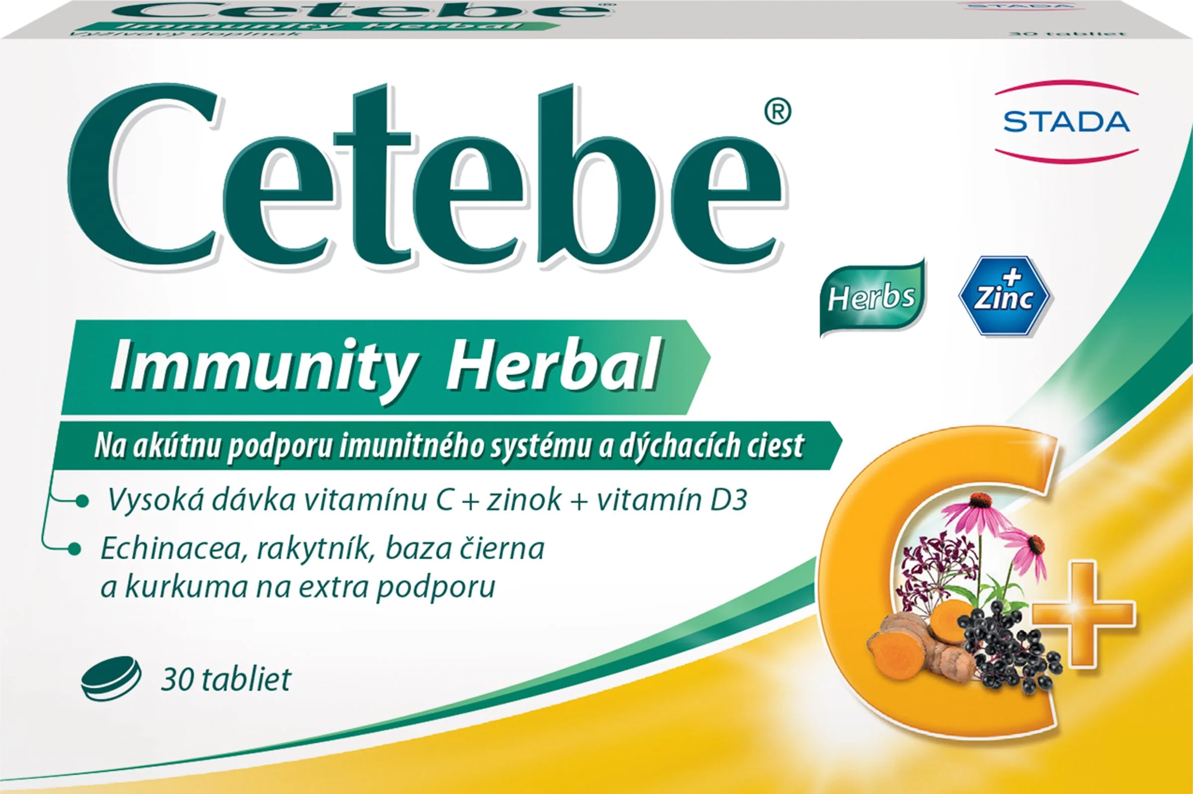 Cetebe Immunity Herbal 1×30 tbl, výživový doplnok