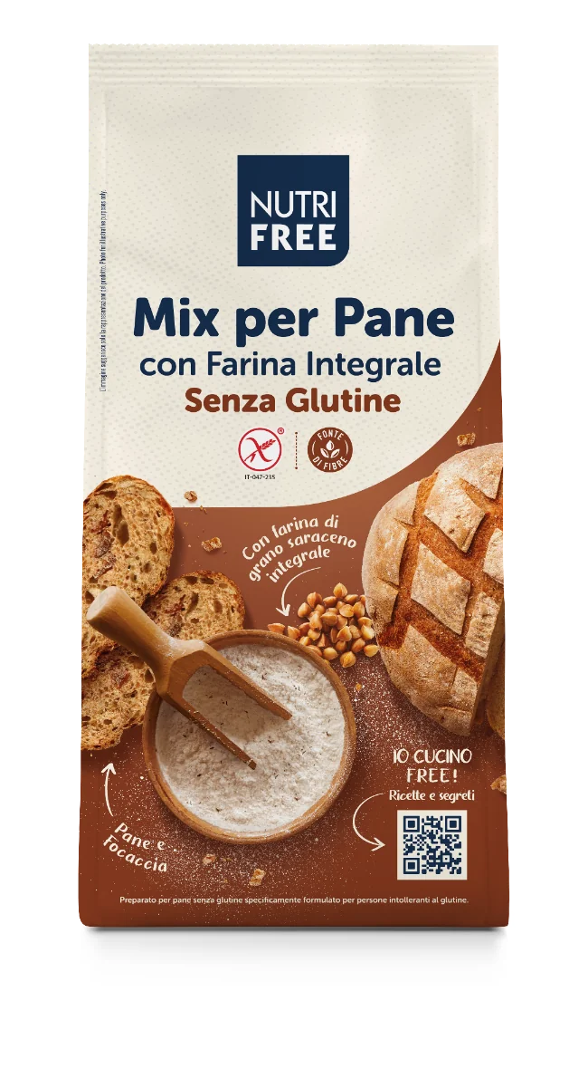 Nutrifree Mix per pane Integrale celozrnna muka 1×1000g, celozrnná múka