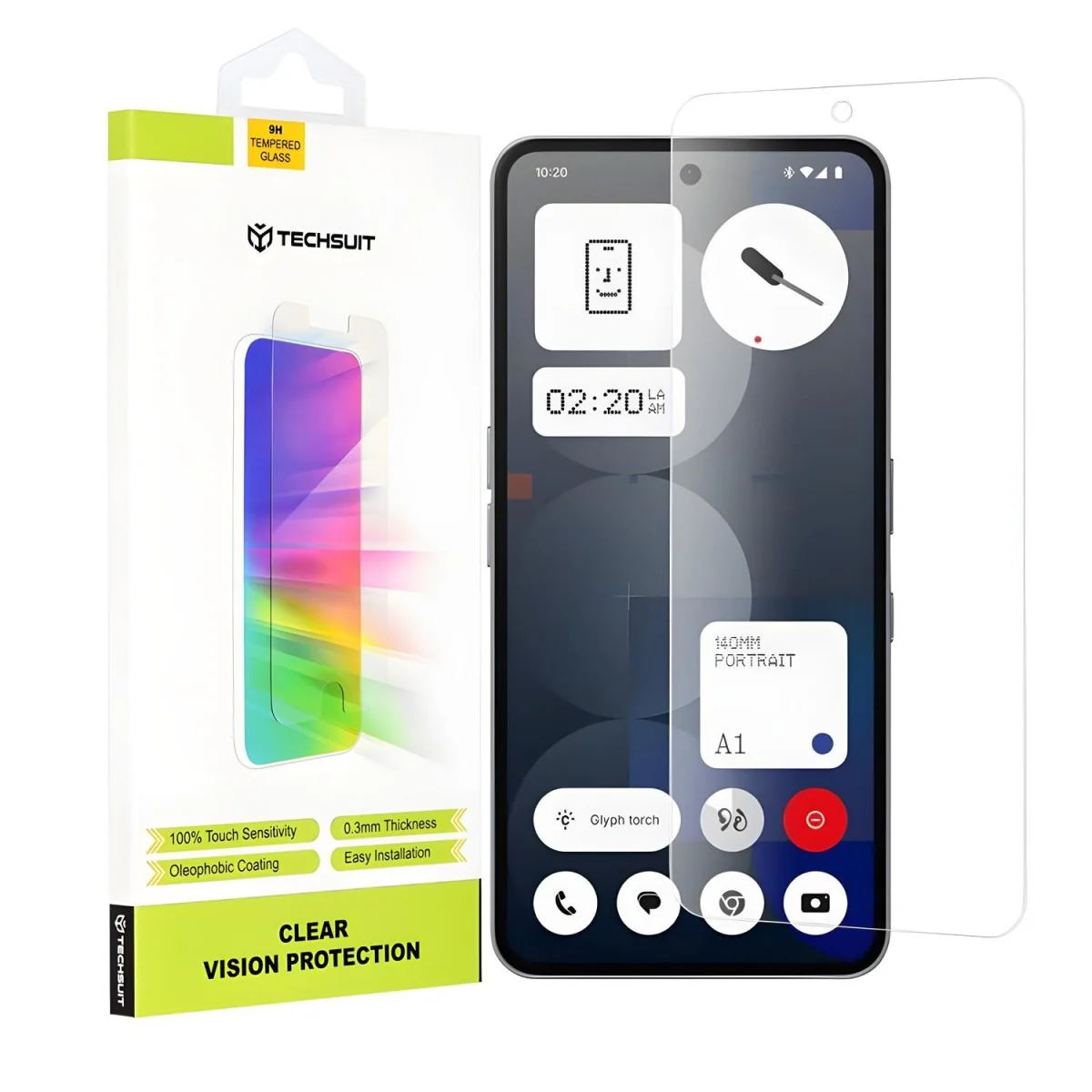Ochranné sklo 9H pre Nothing Phone (3a) - Transparentná