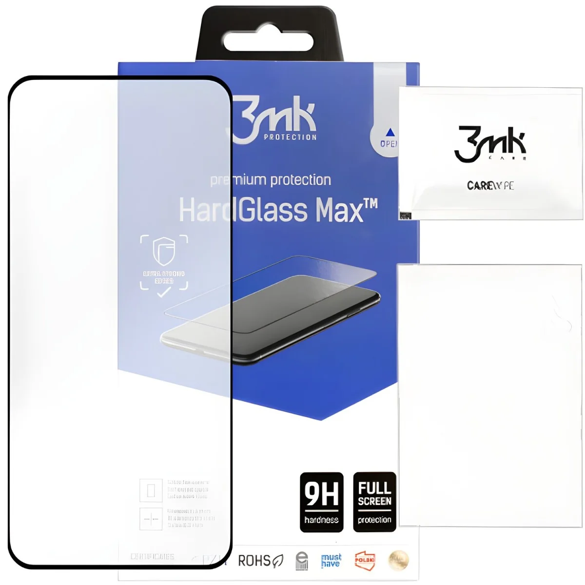 Ochranné sklo pre Xiaomi 12 Pro/13 Pro - Čierna 0,3 mm, 3D Edge, oleofóbna vrstva
