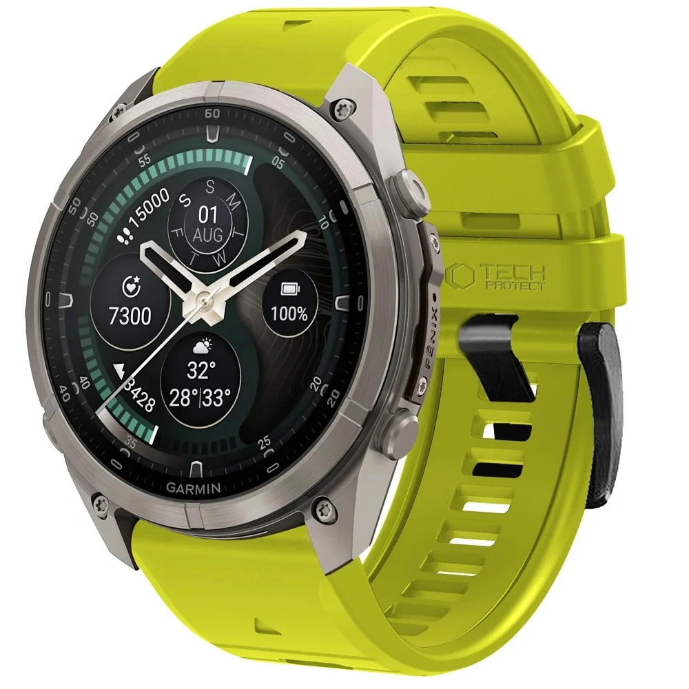 Tech-Protect Silicone remienok Garmin QuickFit 26mm, volt lime