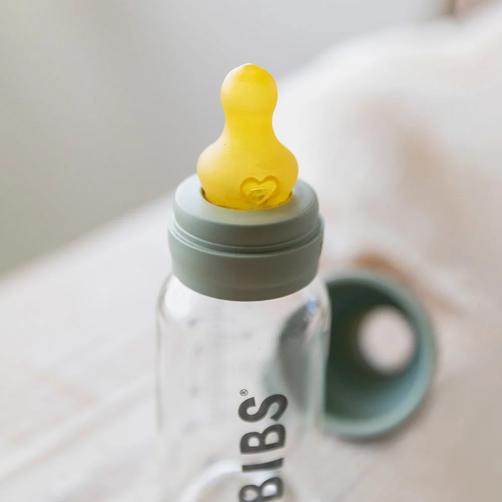 BIBS Baby Bottle sklenená fľaša 225ml - Sage