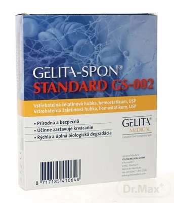 GELITA-SPON STANDARD 1×2 ks, špongia 80x50x10 mm